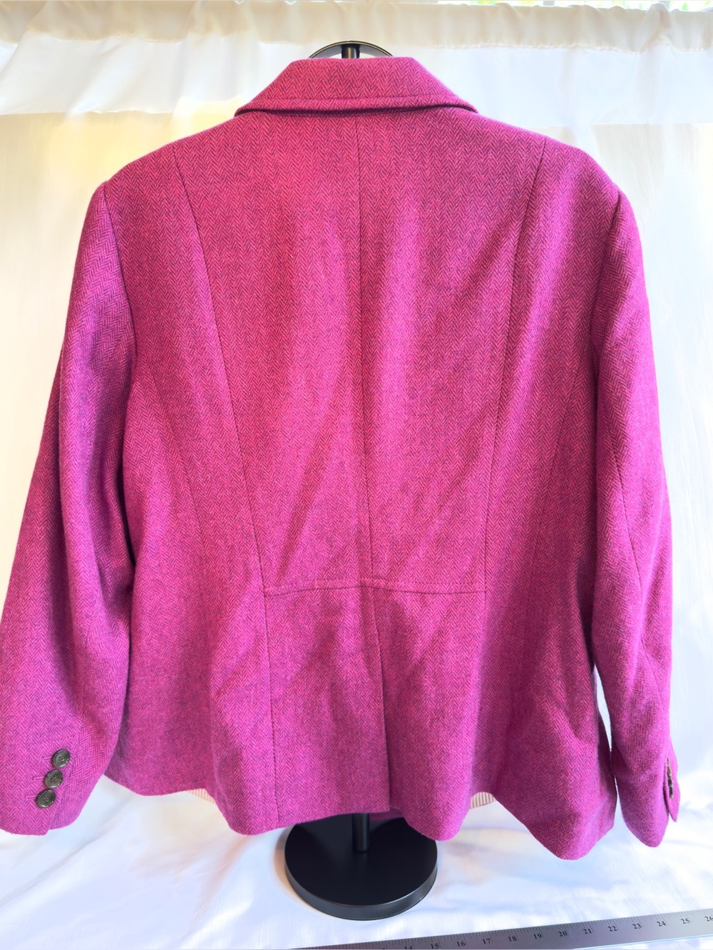 Talbots Fuchsia Wool-Blend Blazer Jacket 18W - Picture 2 of 4